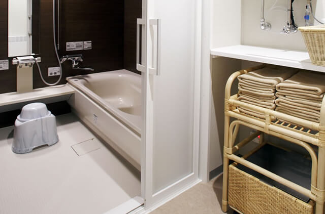 やわらぎ斎場恵庭親族控室（バスルーム）恵庭市有明町葬儀葬式法要画像イメージ
