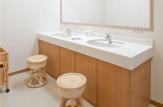 やわらぎ斎場小樽洗面室小樽有明町葬儀葬式法要画像イメージ
